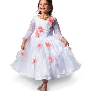 Disney Floral Dress with Orange and Pink Accents